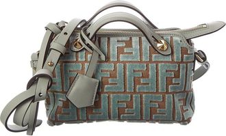 Fendi Fendi By The Way Soft Mini Velvet & Leather Shoulder Bag