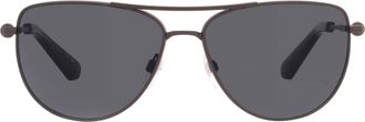 Burberry Dark Grey Pilot Ladies Sunglasses BE3149 131687 60