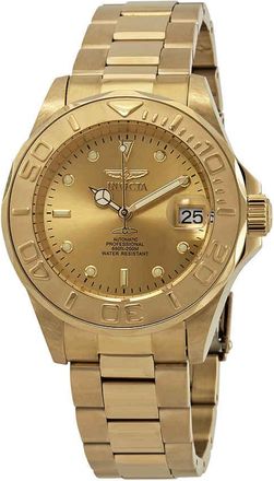 Invicta Pro Diver Gold Dial Gold PVD Mens Watch 13929