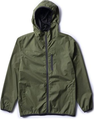Vissla Mens Offshore Eco Windbreaker Jacket In Dark Olive
