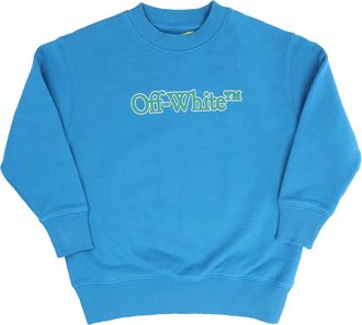 Off-white Boys Boys Off White Juniors Big Bookish Crewneck Sweatshirt in Blue green Cotton - Size 10Y