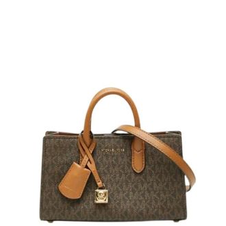 Michael Kors Pre-owned Mini Bags, female, Brown, Size: ONE SIZE Pre-owned Scarlet PVC Leather 2way Bag