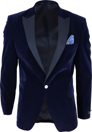 TruClothing Velvet 1 Button Jacket Tuxedo Blazer