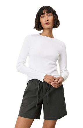 Pact Perfect Rib Crewneck Layering Long Sleeve Tee Made With Organic Cotton in White at Nordstrom, Size Xx-Large