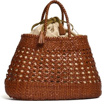 Dragon Diffusion Woven Tote Bag - Dames - Handtassen - Bruin - ONE Size - Katoen - Tassen