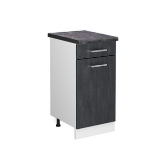 Vicco Mueble Bajo De Cocina R-line, Hormig&oacute;n Negro, 40 Cm Et Antracita