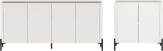 Manhattan Comfort 2Pc Modern Abbey Accent Cabinet & 66.9In Sideboard
