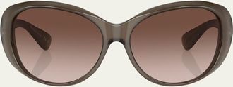 Oliver Peoples Maridan Gradient Acetate & Plastic Round Sunglasses
