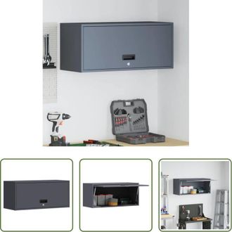vidaXL Armadio garage - Armadio a muro per garage Antracite 80 x 33 x 35 cm