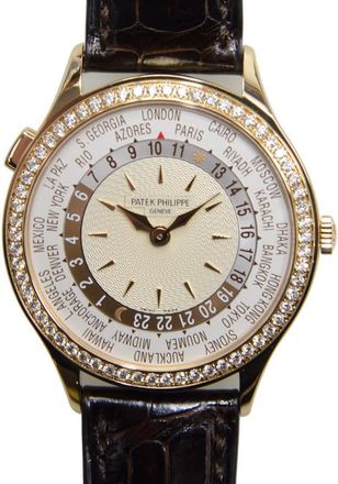 Patek Philippe Complications World Time GMT Automatic Day-Night Diamond White Dial Unisex Watch 7130R-001