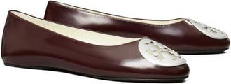 Tory Burch Reva Ballerina Flat in Dark Carmine at Nordstrom, Size 8.5