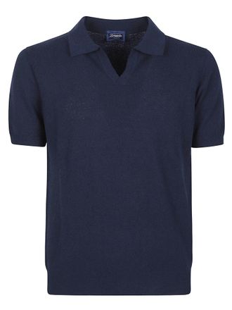 Drumohr Short Sleeve Jhonny Cotton-Blend Polo Shirt