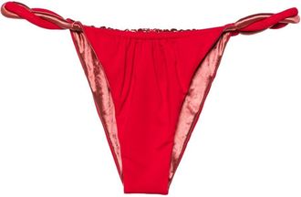 Isa Boulder Chunky Rope reversible bikini bottoms - women - Elastane/Nylon/Polyamide/Elastane - M - Red