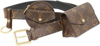 Louis Vuitton Pre-owned Canvas belts - Dames - Vintage Accessoires - Bruin - ONE Size - Vintage