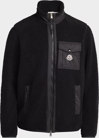Moncler Men & apos;s Teddy Boucle Full-Zip Jacket