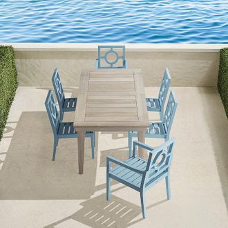 Frontgate Winhill 7-pc. Dining Set in Glacier Aluminum - Frontgate