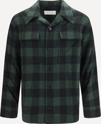 Ami Checked virgin wool Shirt Male XL