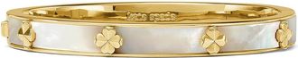 Kate Spade New York Spade Flower Hinged Bangle Womens Bracelet Mother Of Pearl, Brass/Pearl