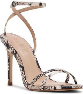 Steve Madden Ankle Strap Stiletto Sandal in Natural Snake at Nordstrom Rack, Size 7