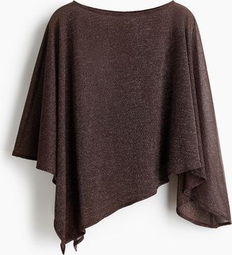 H&M Glitzerndes Cape-Shirt - Brown