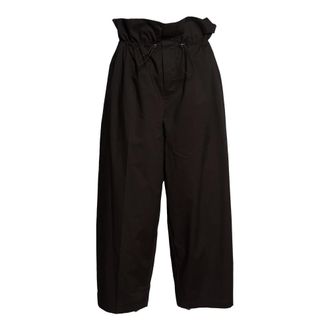 Erika Cavallini Semi Couture Wide Trousers, female, Brown, Size: S Shirley Wide Trousers