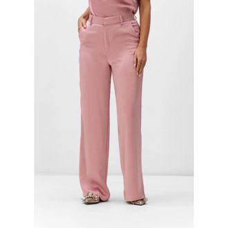 Notre-V Nv-Hella Wijde Broek - Dames - Wijde Broeken - Roze - 2XL - Polyester - Broeken