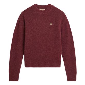 JOSH V Fresia Oversized Sweater - Dames - Ronde hals truien - Rood - S - Wol - Truien & Vesten
