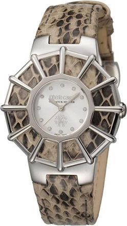 Roberto Cavalli Webbing by Franck Muller Quartz Diamond Silver Dial Ladies Watch