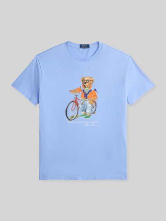 Polo Ralph Lauren Regular Fit T-Shirt mit Polo Bear Print in Bleu, Gr&ouml;&szlig;e XXL