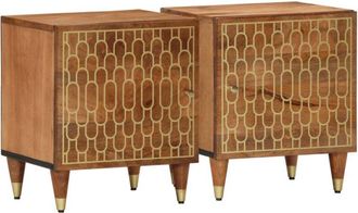 vidaXL Bedside Cabinets 2 pcs 40x33x46 cm Solid Wood Mango vidaXL