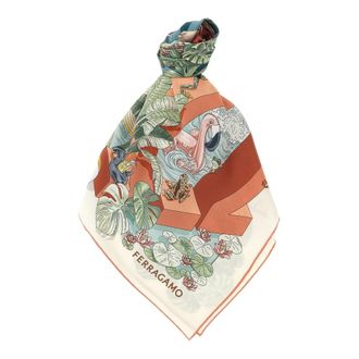 Ferragamo Accessoires, Dames, Veelkleurig, ONE Size, Jungle Party Sjaal