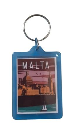 Generic Bali Indonesia, Venice, India, Malta Prague Republic Ceca Keychain handmade souvenir travel holidays city gift ideas (Malta)