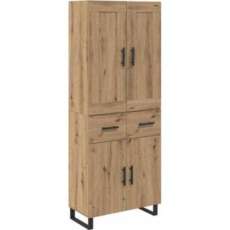vidaXL Highboard Artisan Oak 69.5 x 34 x 180 cm Engineered Wood vidaXL