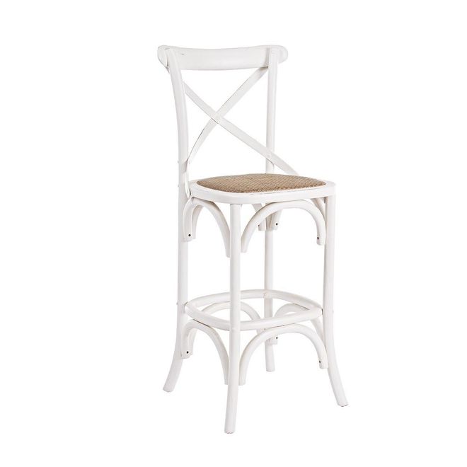 Taburete de bar Cross blanco