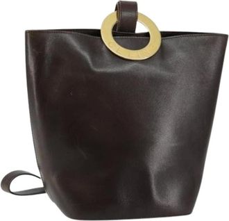 Celine Pre-owned Bucket Bags, female, Brown, Size: ONE SIZE Pre-owned Leather celine-bags