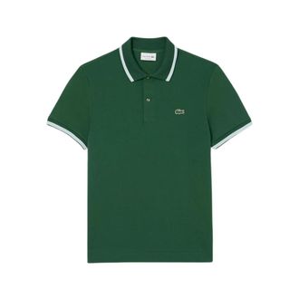 Lacoste Polo Shirts, male, Green, Size: L Classic Polo with Decorative Trims