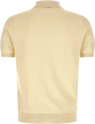Etro Mens Beige Cotton Polo Shirt
