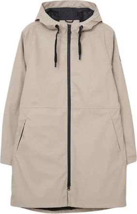 Tant&auml; Rainwear Waterdichte Parka Steengrijs - Dames - Regenjassen - Beige - 2XL - Polyester - Jassen