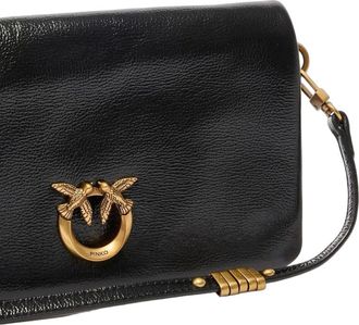 Pinko Womens Shoulder Bag Black Sheepskin Shoulder-bags