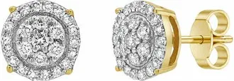 LuvMyJewelry Radiant Helios 14K Yellow Gold Diamond Stud Earrings - 0.5ct. at Nordstrom