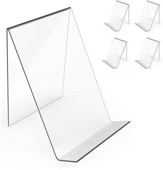 OEM Soporte Para Libros De 4 Piezas, Soporte Acr&iacute;lico Para Libros De Cocina, Estable, Ligero, Sujetalibros, Transparente