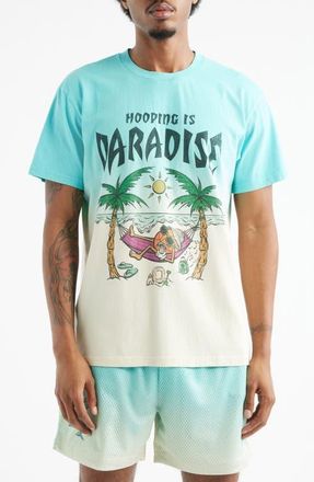 Overtime Daybreak Dip Dye Cotton Graphic T-Shirt in Blue at Nordstrom, Size Xx-Large