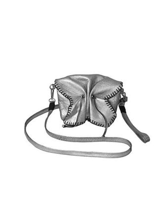 Carlos Falchi Mini Butterfly Lambskin Bag in Liquid Silver at Nordstrom