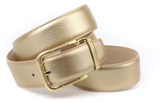 Anthoni Crown Lederg&uuml;rtel ANTHONI CROWN, Damen, Gr. 100, gold, Rindsleder, G&uuml;rtel Lederg&uuml;rtel