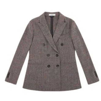Circolo 1901 Double-Breasted Blazer - Dames - Jassen - Grijs - Maat: M Zijde