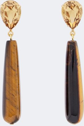 Jennifer Behr Pendientes Caroline chapados en oro de 18 ct