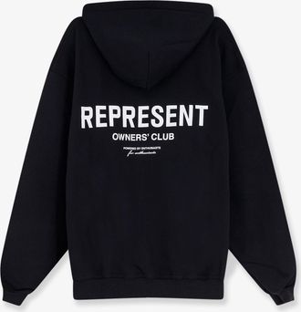 Represent Mens Hooded Cotton Sweatshirt Black Sweatshirts Sweater