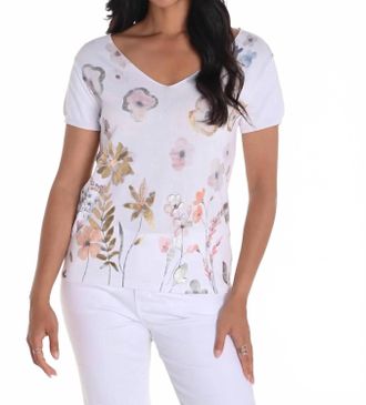 Frank Lyman Design Womens Knit Top In White