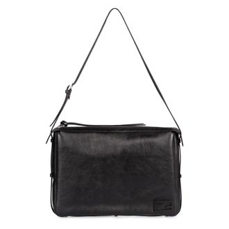 Fendi Tassen, Dames, Zwart, ONE Size, Leer, Stijlvolle Leren Schoudertas