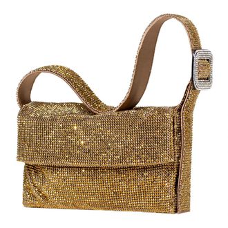 Benedetta Bruzziches Vitty La Mignon Aurum Tas - Dames - Schoudertassen - Geel - ONE Size - Satijn - Tassen